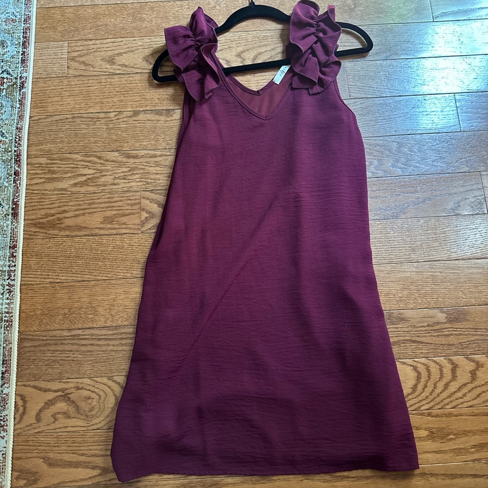 Sleeveless Dress with Ruffle Straps